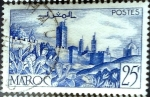Stamps : Africa : Morocco :  Intercambio 0,35 usd 25 fr. 1949