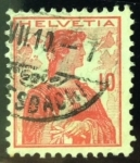 Stamps Switzerland -  Estatua Helvetia 