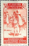 Stamps Spain -  Intercambio jxi 0,25 usd 30 cent. 1937