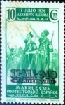 Stamps Spain -  Intercambio jxi 0,70 usd 10 cent. 1940