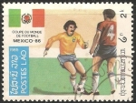 Sellos de Asia - Laos -  Copa del mundo Mejico 1986