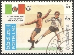 Stamps Laos -  Copa Mundial de Fútbol de 1986