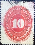 Stamps Mexico -  Intercambio 0,60 usd 10 cent. 1887