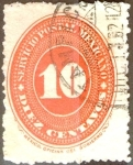 Sellos de America - M�xico -  Intercambio 0,35 usd 10 cent. 1890