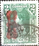Sellos de America - M�xico -  Intercambio 0,90 usd 2 cent. 1916