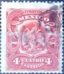 Sellos de America - M�xico -  Intercambio 0,45 usd 4 cent. 1903
