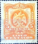 Sellos de America - M�xico -  Intercambio 0,35 usd 5 cent. 1903