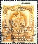 Stamps Mexico -  Intercambio 0,35 usd 5 cent. 1903