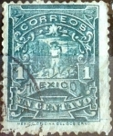Sellos de America - M�xico -  Intercambio 0,75 usd 1 cent. 1895