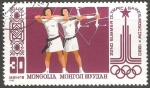 Sellos de Asia - Mongolia -  Juegos Olímpicos de Moscú 1980 