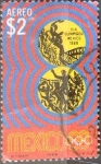 Stamps Mexico -  Intercambio 0,50 usd 2 p. 1968