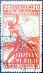 Stamps : America : Mexico :  Intercambio crxf 0,20 usd 20 cent. 1941