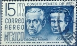 Stamps Mexico -  Intercambio crxf 0,20 usd 15 cent.  1956