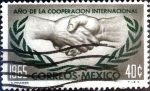 Stamps Mexico -  Intercambio crxf 0,20 usd 40 cent. 1965