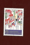 Stamps Ireland -  50 anivº del Consejo de Europa - Banderas