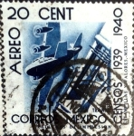 Stamps Mexico -  Intercambio 0,20 usd 20 cent. 1939