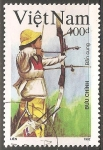 Stamps : Asia : Vietnam :  Juegos Olímpicos de Barcelona 1992-Tiro con arco 