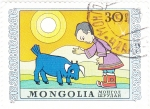 Sellos de Asia - Mongolia -  cuentos infantiles