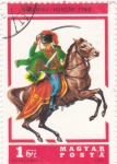 Stamps Hungary -  baranyay-huszar-1762 soldado de caballería