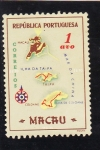 Stamps Asia - Macau -  mapa  de Macau