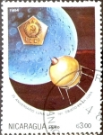 Stamps Nicaragua -  Intercambio cr3f 0,25 usd 3 Córdobas. 1984