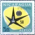 Sellos de America - Nicaragua -  Intercambio 0,20 usd 25 cent. 1958