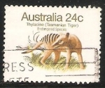 Sellos de Oceania - Australia -  Tasmanian tiger-lobo marsupial 