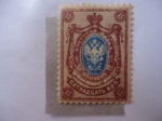 Stamps : Europe : Russia :  Símbolos Patrios-Aguila Imperial, Escudo de Arma con Mantilla y corona en el Óvalo.