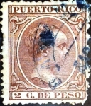 Stamps : America : Puerto_Rico :  Intercambio jxi 0,20 usd 1 cent. 1892