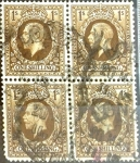 Stamps United Kingdom -  Intercambio 5,60 usd 4x1 sh. 1936