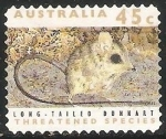 Sellos de Oceania - Australia -  Long-tailed dunnart -ratón marsupial 