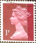 Stamps United Kingdom -  Intercambio 0,60 usd 1 p. 1970