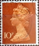 Stamps United Kingdom -  Intercambio 0,35 usd 10 p. 1971