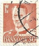 Sellos del Mundo : Europa : Dinamarca : REY FEDERICO IX. VALOR FACIAL 30 ϕre. YVERT DK 321A
