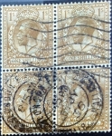 Stamps United Kingdom -  Intercambio 14,00 usd 4x1 sh. 1924
