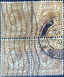Sellos de Europa - Reino Unido -  Intercambio 14,00 usd 4x1 sh. 1924