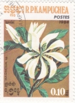 Sellos de Asia - Camboya -  flores-magnolia