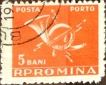 Stamps Romania -  Intercambio 0,20 usd 5 b. 1957