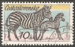 Sellos de Europa - Checoslovaquia -  Zebra stepni-Cebra de los llanos 
