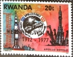 Stamps Rwanda -  Intercambio 0,20 usd 20 cent. 1976
