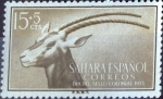 Stamps Spain -  Intercambio mxb 0,25 usd 15 +5 cent. 1955