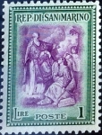 Stamps San Marino -  Intercambio m1b 0,30 usd 1 l. 1947