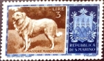 Stamps San Marino -  Intercambio m1b 0,25 usd 3 l. 1956