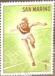 Stamps San Marino -  Intercambio m1b 0,20 usd 1 l. 1964