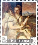 Stamps San Marino -  Intercambio nfxb 0,20 usd 100 l. 1966