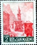 Stamps San Marino -  Intercambio crxf 0,20 usd 2 l. 1957