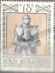 Stamps San Marino -  Intercambio crxf 0,20 usd 10 l. 1974