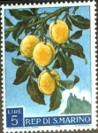 Stamps San Marino -  Intercambio nfxb 0,20 usd 5 l. 1958
