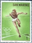 Stamps San Marino -  Intercambio nfxb 0,20 usd 1 l. 1964