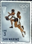 Stamps San Marino -  Intercambio crxf 0,20 usd 3 l. 1964